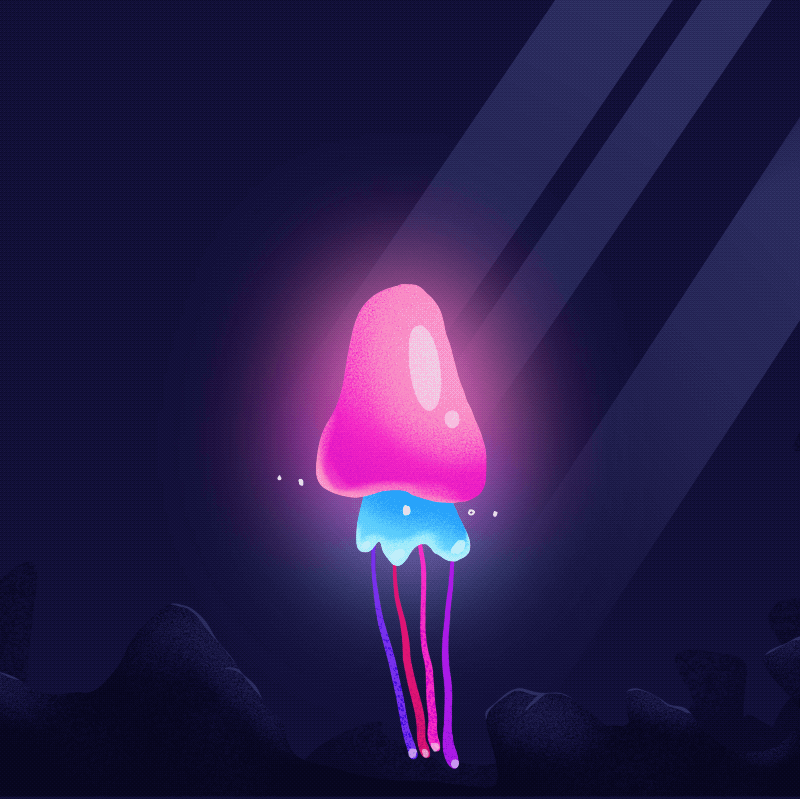 GIF of a jellyfish swimming