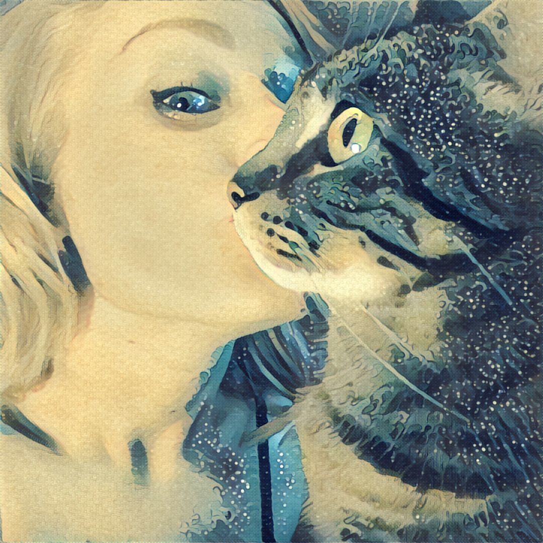 Alyshia Perri and her cat, Bagheera