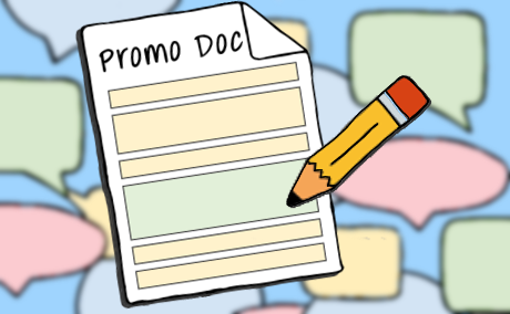 Promotion document and pencil