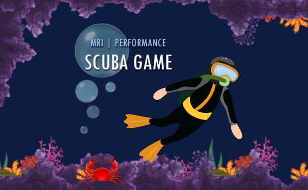 Scuba game title and scuba diver